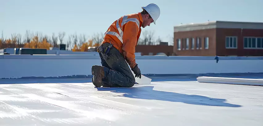 Flat Roof Drain Installation in Cambridge